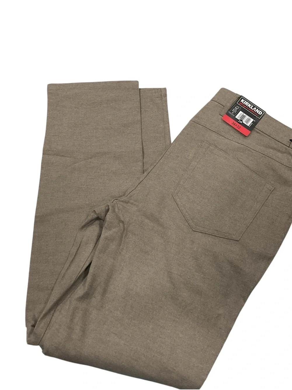 Kirkland Signature Mens 5 Pocket Brushed Pant Brown 34x32